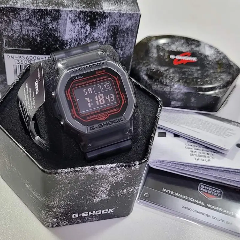 Casio G-Shock Men’s Bluetooth Casual Watch | DW-B5600G-1DR